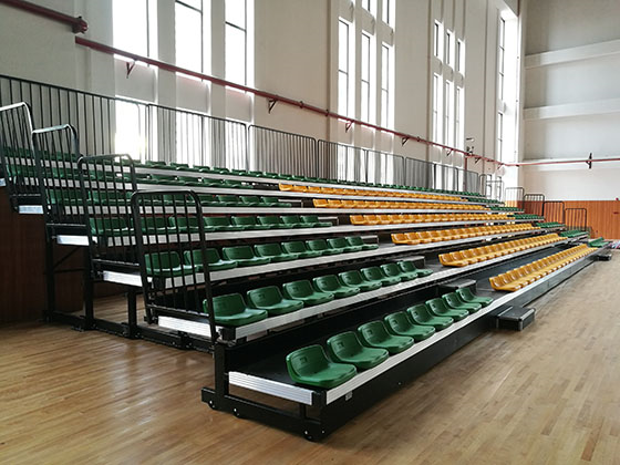 前置式低靠背座椅伸缩看台 前置式低靠背座椅伸缩看台